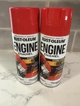 Rust-oleum 363570 Engine Enamel Spray Paint, 11 Oz, Gloss Orange Red Lot Of 2 New. Price: $14.99.