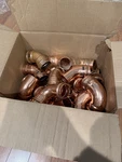 Viega Copper Pro Press Fittings Lot (20 Ct)- Elbows, Tees, Couplings New. Price: $425.00.