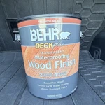 Behr Deckplus Transparent Waterproofing Finish Redwood 1 Gal Mpn 402 New. Price: $40.00.