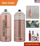 Montana Effect 400ML Silver Spray Paint - Matte Finish For Artistic Projects New. Price: $22.99.