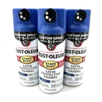 Rust-oleum Satin Protective Enamel Spray Paint 12OZ Lot Of 3 Sapphire New. Price: $24.99.