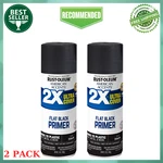 (2 Pack) Black Primer, American Accents 2X Ultra Cover Flat Spray Paint - 12 Oz New. Price: $14.98.