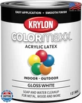 Krylon Colormaxx Brush Paint 32 Fl Oz White Gloss Acrylic Latex New. Price: $26.99.