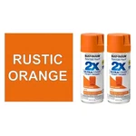 (2) Rust-oleum 334089 Painter's Touch 2X Spray Paint, Satin Rustic Orange, 12-OZ New. Price: $14.08.
