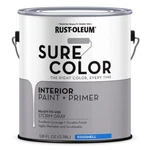 Rust-oleum 380224 Sure Color Interior Paint And Primer Eggshell Storm Gray Gal New. Price: $41.99.