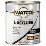 Watco 63141 Lacquer, Semi-gloss, Liquid, Clear, Qt, Can New. Price: $30.61.