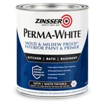 Zinsser Interior Paint, Satin, Water Base, White, 1 Qt 2704 New. Price: $22.03.