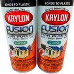 Two Krylon Fusion For Plastic Spray Paint Gloss Pumpkin (safety Orange) Read New. Price: $55.00.