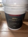 Behr Dynasty 5 Gal. Ultra White Flat Exterior Stain-blocking Paint & Primer New. Price: $250.00.