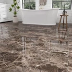 12" X Peel And Stick Floor Tiles Waterproof, Polish Taupe Marble Self Adh... New. Price: $23.72.