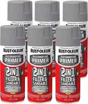 12 Oz Auto Paint Spray Filler Sandable Primer Gray Rust Preventer 6 Pack New. Price: $69.98.