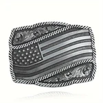 American Flag Belt Buckle, Western Cowboy, Cowgirl, Country Antique Silver Tone New. Price: $15.99.