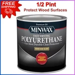 Minwax Fast Drying Polyurethane Protective Wood Finish, Clear Semi-gloss, Pint New. Price: $10.21.