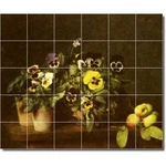 Henri Fantin Flower Painting Ceramic Mural PT03207. 48 40 (30) 8X8 Tiles New. Price: $900.00.