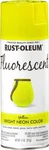 Rust-oleum 342571 Specialty Fluorescent Spray Paint, 11 Oz, Yellow New. Price: $15.64.