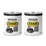 Rustoleum 2801042PK Farm & Implement Enamel Paint, Quart, Gloss Black Pack Of New. Price: $43.65.
