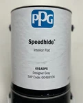 Ppg Speedhide Interior Flat Designer Gray Latex Paint 1 Gallon New. Price: $14.00.