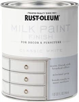 Rust-oleum 331049 Milk Paint Finish, Quart, Classic White, Pack Of New. Price: $26.99.