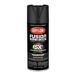Krylon Fusion K02732007 ALL-IN-1 Spray Paint For In/outdoor, Satin Black 12 Oz New. Price: $16.68.