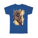 Gift T-shirt : Black Horse Classic Drawing Artistic Paint Farm Animal New. Price: $19.99.
