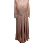 Jj's HOUSE-UK14 Dusty Pink Chiffon & Lace Bodice Party Bridesmaid Mother / Pre-owned. Price: $26.99.