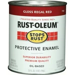 Rust-oleum Stops 7765502 Enamel Paint, Oil, Gloss, Regal Red, 1 Qt, Can, New. Price: $33.88.