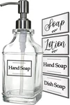 Antique Soap Dispenser With Refillable Design & Custom Stickers - 12 Oz New. Price: $17.99.