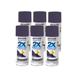 Rust-oleum Painter's Touch Satin Deep Purple Paint+primer Spray 12 Oz 6PK New. Price: $45.95.