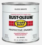 Rust-oleum Gloss White 0.5 Pt Stops Protective Enamel Oil-based 7792-730 New. Price: $16.99.