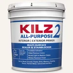 2 Gal. Primer & Sealer White Interior/exterior Multi-surface Kilz All Purpose New. Price: $47.26.