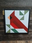 Barn Quilt Wood 24" Exterior Paint Cardinal Bird Beautiful For Wall New. Price: $227.99.