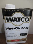 Watco Wipe On Gloss Clear Oil-based Polyurethane 32 Oz ( Rusty/scuffed) New. Price: $24.99.