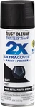Rustoleum 2X Ultra 12 Oz. Flat Black Spray Paint And Primer New. Price: $12.50.