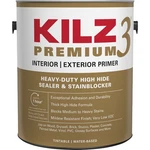 Kilz 3 Premium Water-base Interior/exterior Sealer Stain Blocking Primer, White, New. Price: $38.45.