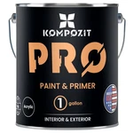 Kompozit Pro Paint & Primer Semi Gloss White 1 Gallon, New. Price: $77.49.
