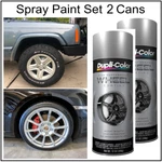 Silver Wheels Spray Paint Rim Steel Metal Aluminum Alloy Restore Coating 2PK New. Price: $49.90.