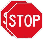 18" Reflective Stop Signs Rust-free Aluminum, Waterproof, 2-PACK New. Price: $83.99.