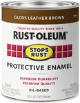 Rust-resistant Brush-on Paint, Gloss Leather Brown, 8 Fl Oz Half Pint New. Price: $23.78.