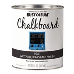 Rustoleum 301450EA Chalkboard Paint, Matte Black, Quart Can New. Price: $45.02.