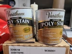 2PK- Varathane Premium Poly + Stain, Classic Oak Satin 8 Oz.- Made By Rust-oleum New. Price: $29.99.