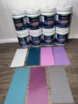 Valspar Satin Interior Paint Samples Lot Of 8 Used. Price: $30.00.