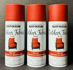 (4 Cans) Rust-oleum Outdoor Fabric Spray Paint Chili Red Ultimate Uv Resistant New. Price: $69.00.