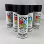 Case Of 6 Now 21211 Flat Black General Purpose Spray Paint Interior Exterior 9OZ New. Price: $45.00.