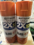 Real Orange, Rust-oleum 2X Ultra Cover Gloss Spray Paint- 24 Oz Cans Set Of New. Price: $12.99.