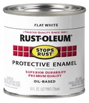 Rust Oleum Stops Protective Enamel Paint Flat White 8 Oz Durable Coating New. Price: $28.09.