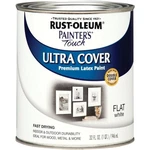 Rust-oleum 1990502 Enamel Paint, Water, Flat, White, Qt, Can, 120 Sq-ft Covera New. Price: $30.68.