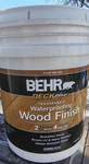 Behr Deckplus 5 Gal Natural Clear Transparent Waterproofing Exterior Wood Finish New. Price: $154.95.