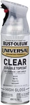 Rust-oleum 302110 Universal All Surface Clear Topcoat Spray, Oz, High Gloss New. Price: $23.70.