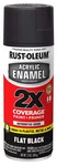 Rust-oleum 271918 Acrylic Enamel 2X Spray 12 Ounce (pack Of 1), Flat Black New. Price: $15.89.