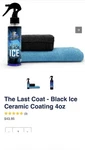 The Last Deep Ice Ceramic Coating Spray New. Price: $10.00.